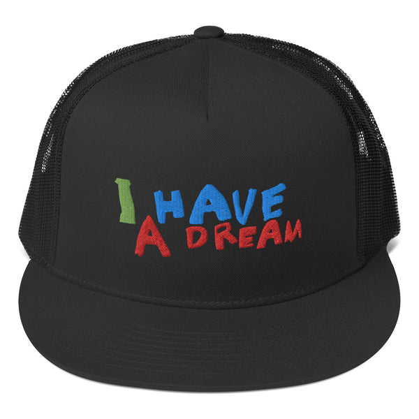 Change makers I Have a Dream cool trucker hat hand drawn by our young entrepreneur