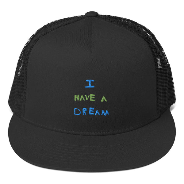 Change makers I Have a Dream cool trucker hat hand drawn by our young entrepreneur