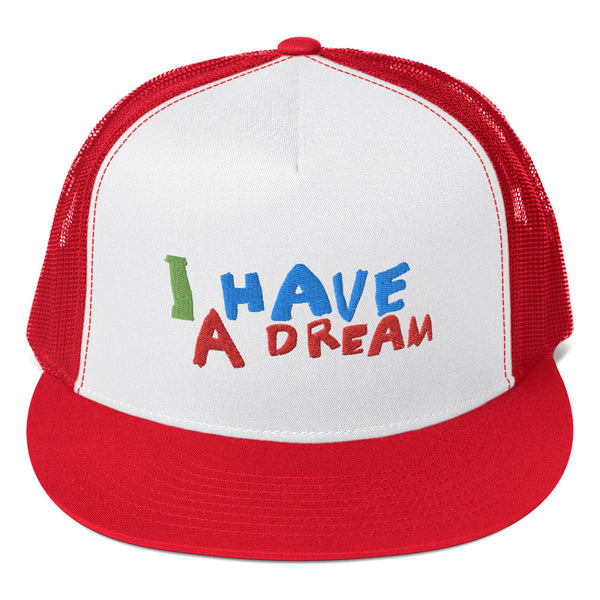 Change makers I Have a Dream cool trucker hat hand drawn by our young entrepreneur