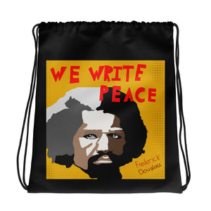 Frederick "We Write Peace" Drawstring bag