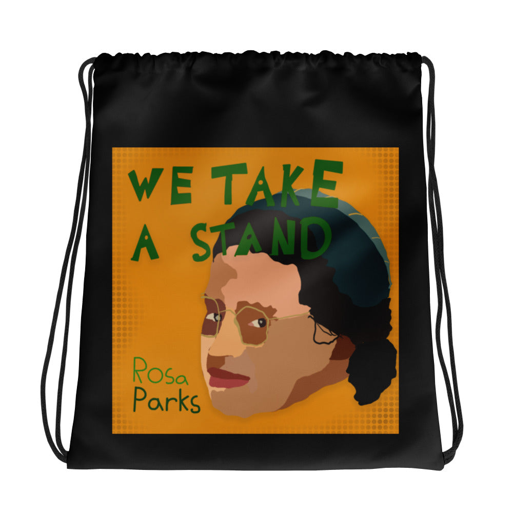 Rosa "We Take A Stand" Drawstring bag
