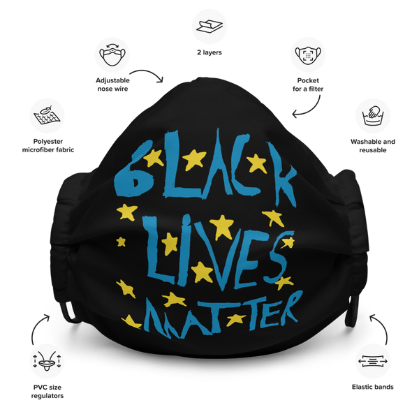 Black Lives Matter "Yellow Stars" Face Mask