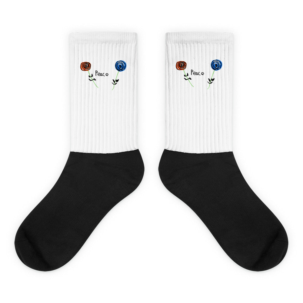Adult "Peace Flowers" Socks