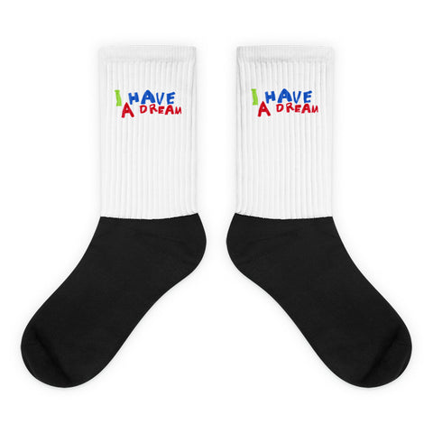 Change makers I Have a Dream cool socks hand drawn by our young entrepreneur