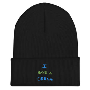 Change makers I Have a Dream cool beanie hand drawn by our young entrepreneur