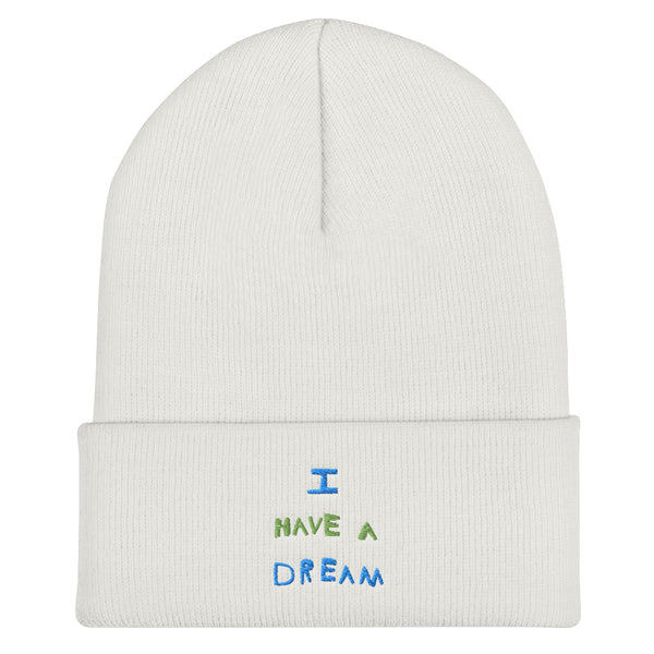 Change makers I Have a Dream cool beanie hand drawn by our young entrepreneur