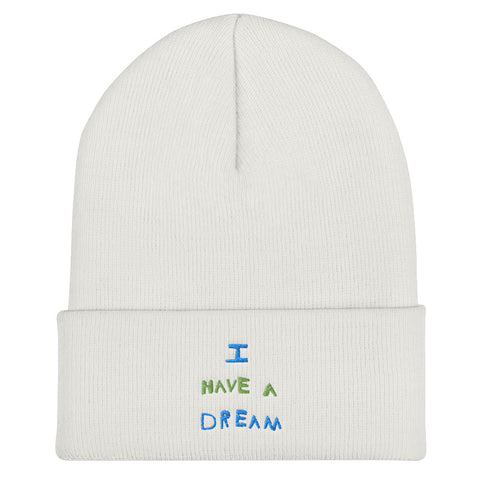 Change makers I Have a Dream cool beanie hand drawn by our young entrepreneur