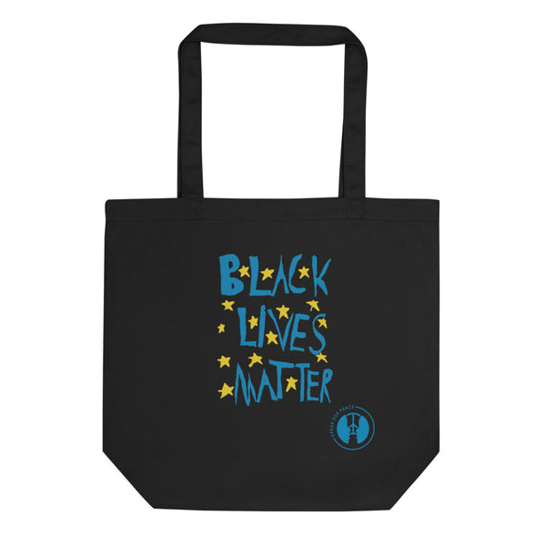 Black Lives Matter eco friendly tote bag with a change makers hand drawn design by our young entrepreneur