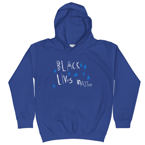 Black Lives Matter kids hoodie with a change makers hand drawn design by our young entrepreneur