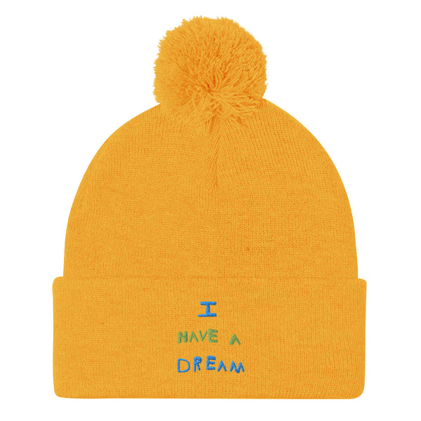 Change makers I Have a Dream cool beanie hand drawn by our young entrepreneur