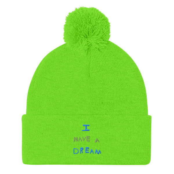 Change makers I Have a Dream cool beanie hand drawn by our young entrepreneur