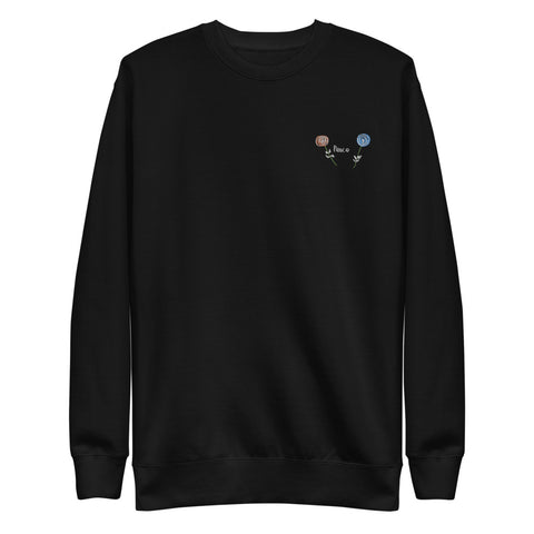 Adult "Peace Flowers" Embroidered Sweatshirt