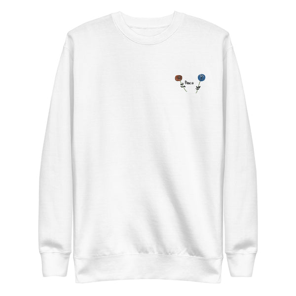 Adult "Peace Flowers" Embroidered Sweatshirt