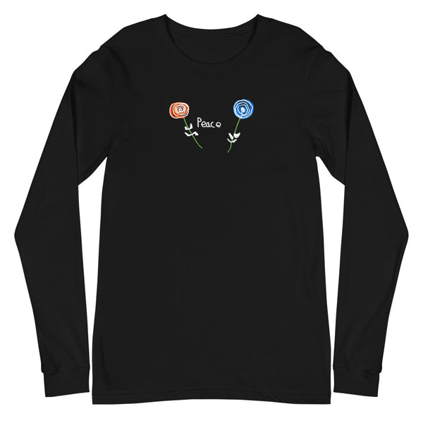 Change makers peace and love shirt was hand drawn by our young entrepreneur