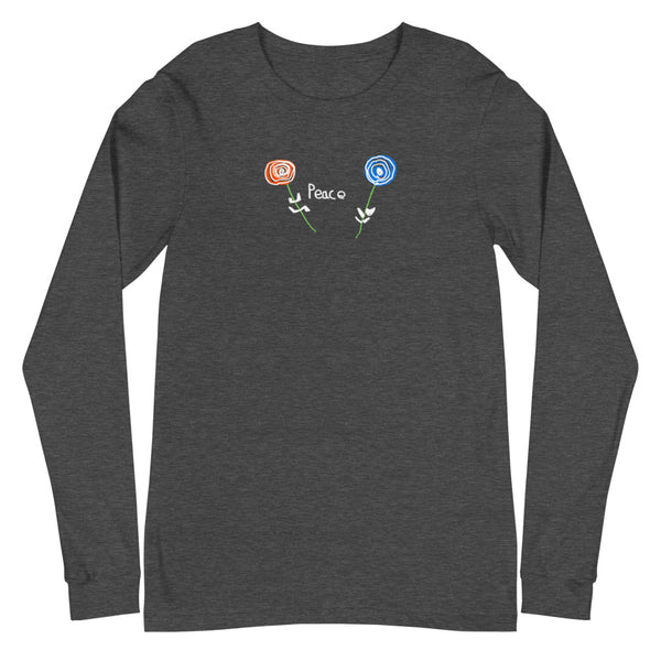Change makers peace and love shirt was hand drawn by our young entrepreneur
