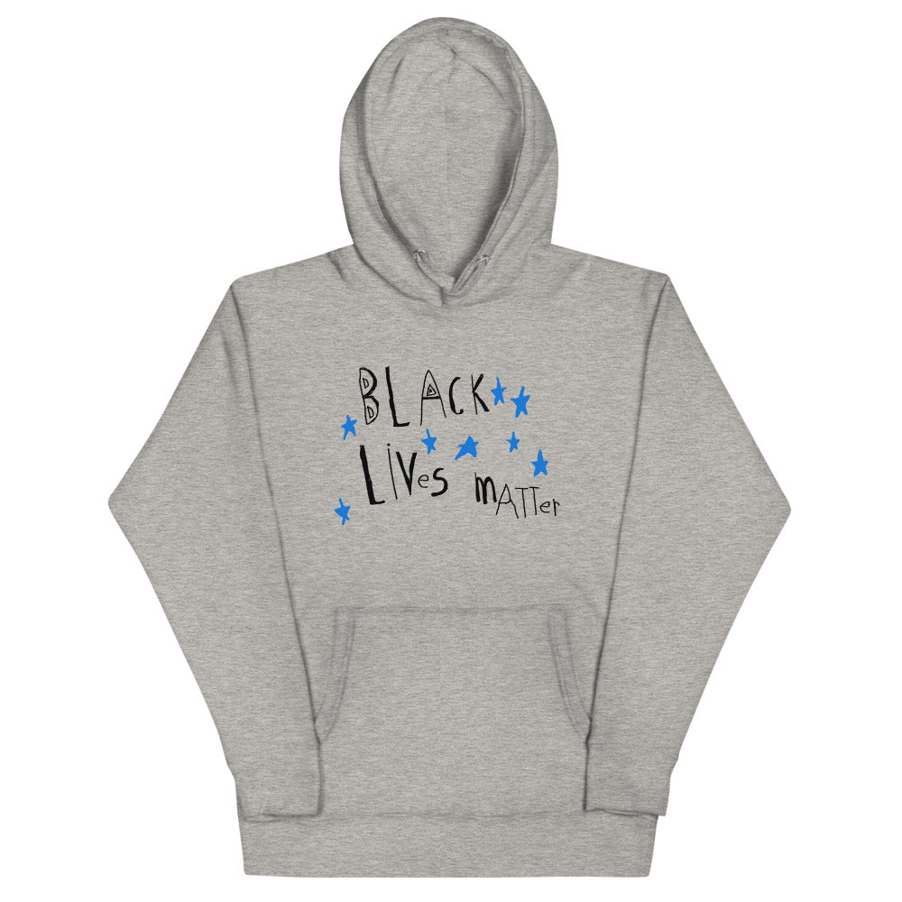 Black Lives Matter cool hoodie with a change makers hand drawn design by our young entrepreneur