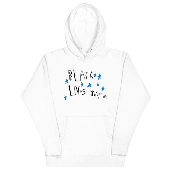 Black Lives Matter cool hoodie with a change makers hand drawn design by our young entrepreneur