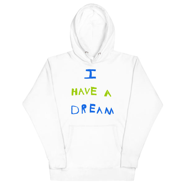 Change makers I Have a Dream cool hoodie with a hand drawn design by our young entrepreneur