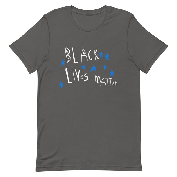 Black Lives Matter t shirt with a change makers hand drawn design by our young entrepreneur