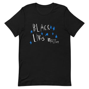 Black Lives Matter t shirt with a change makers hand drawn design by our young entrepreneur