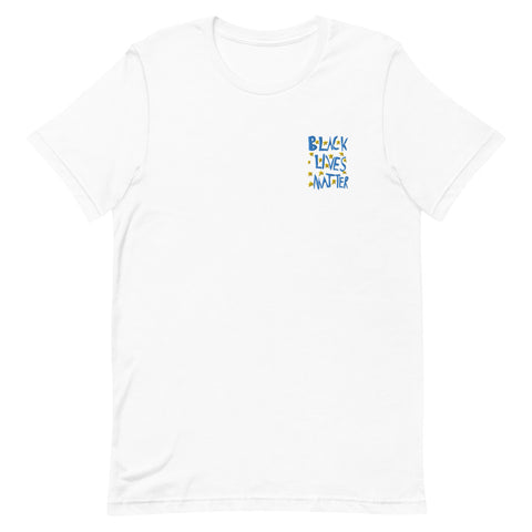 Adult Black Lives Matter "Yellow Stars" Embroidered T-Shirt