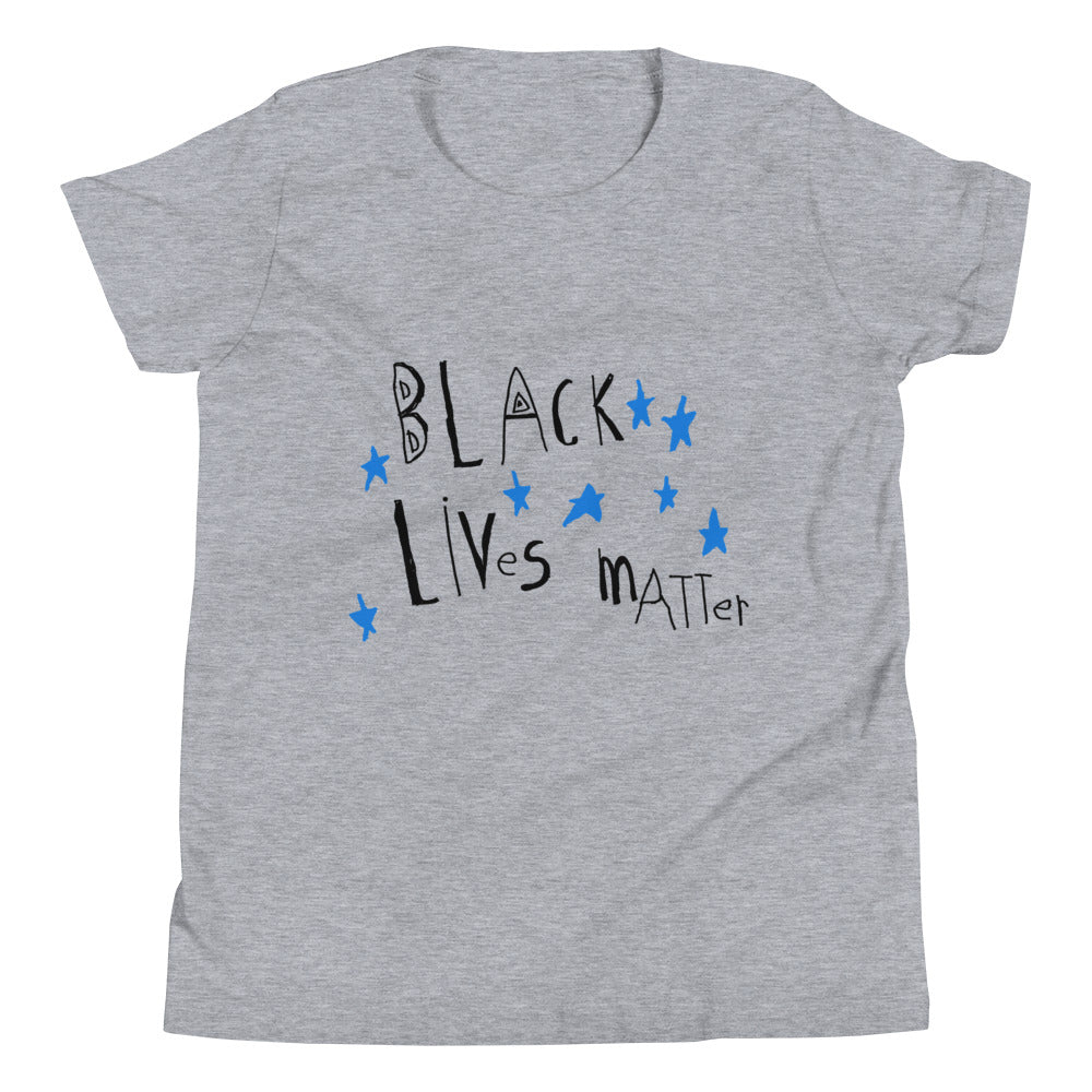Black Lives Matter kids t hirt with a change makers hand drawn design by our young entrepreneur
